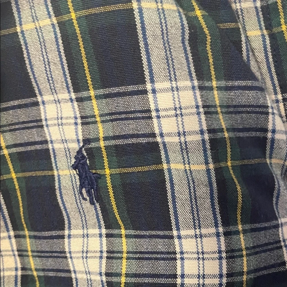 Ralph Lauren Blue Jacket with Plaid Collar